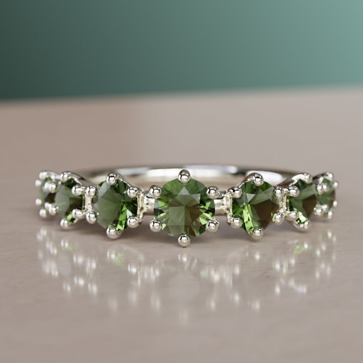 Helena prsteň, zelený turmalín