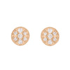 Celestial Diamond Pave Gold Coin Disk Earrings - Helios Earrings Lab Diamond By Valley Rose Ethical Jewelry