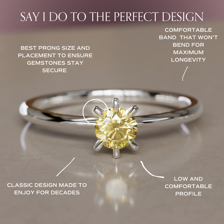 Hera Yellow Lab Grown Diamond Dainty Modern Unique Engagement Ring By Valley Rose