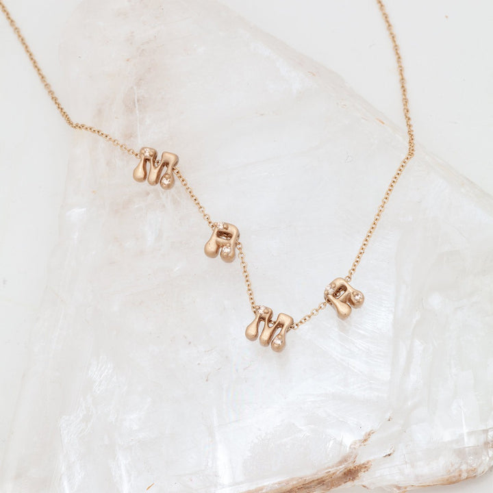 Letter Charm - 14k Gold Diamond Alphabet Bead - Initial Necklace Letter  Valley Rose Ethical Jewelry