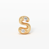 Letter Charm - 14k Gold Diamond Alphabet Bead - Initial Necklace Letter s Valley Rose Ethical Jewelry