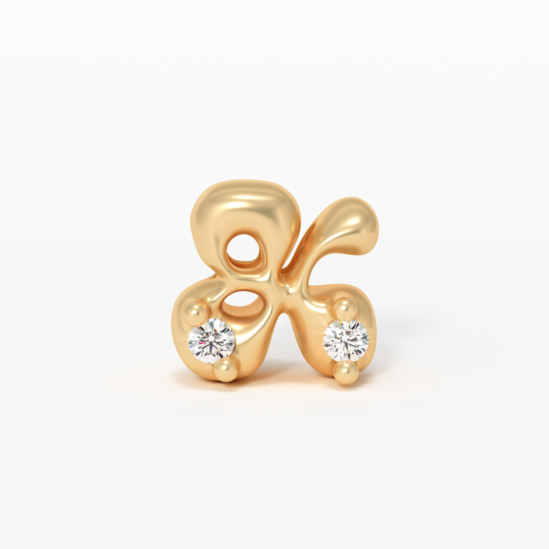Letter Charm - 14k Gold Diamond Alphabet Bead - Initial Necklace Letter 1_5bc9c8fd-2e8a-40c3-97b3-79cd3bb71488 Valley Rose Ethical Jewelry