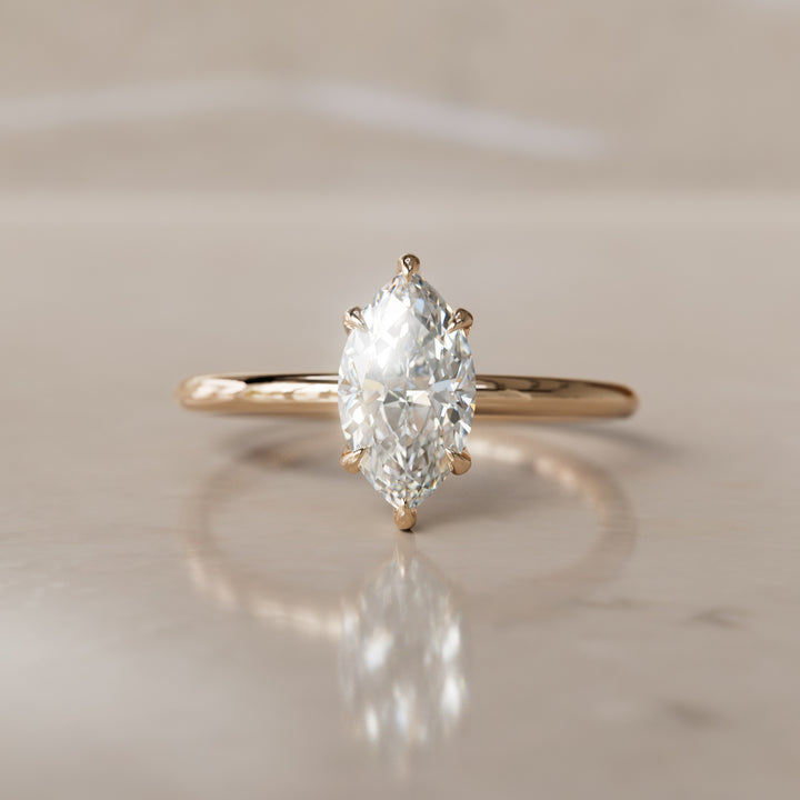 Isla Marquise Diamond Modern Unique Engagement Ring Solitaire (Setting Only)