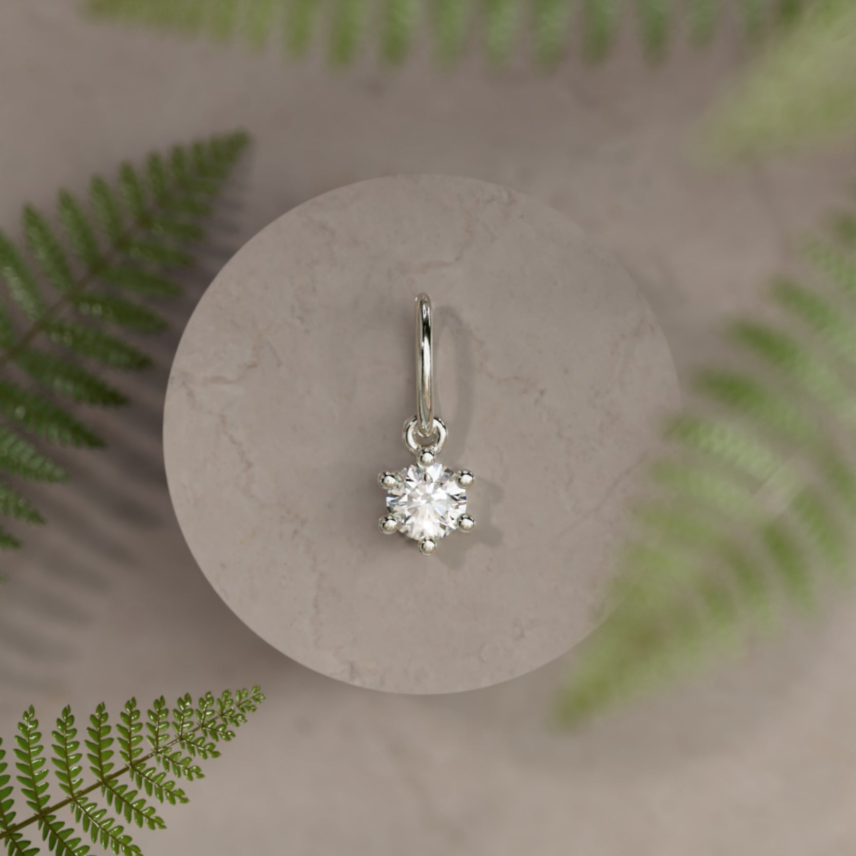 April Diamond Birthstone Gold Charm – Valley Rose