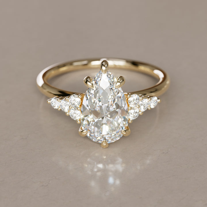 Juniper Pear Lab Diamond Engagement Ring By Valley Rose