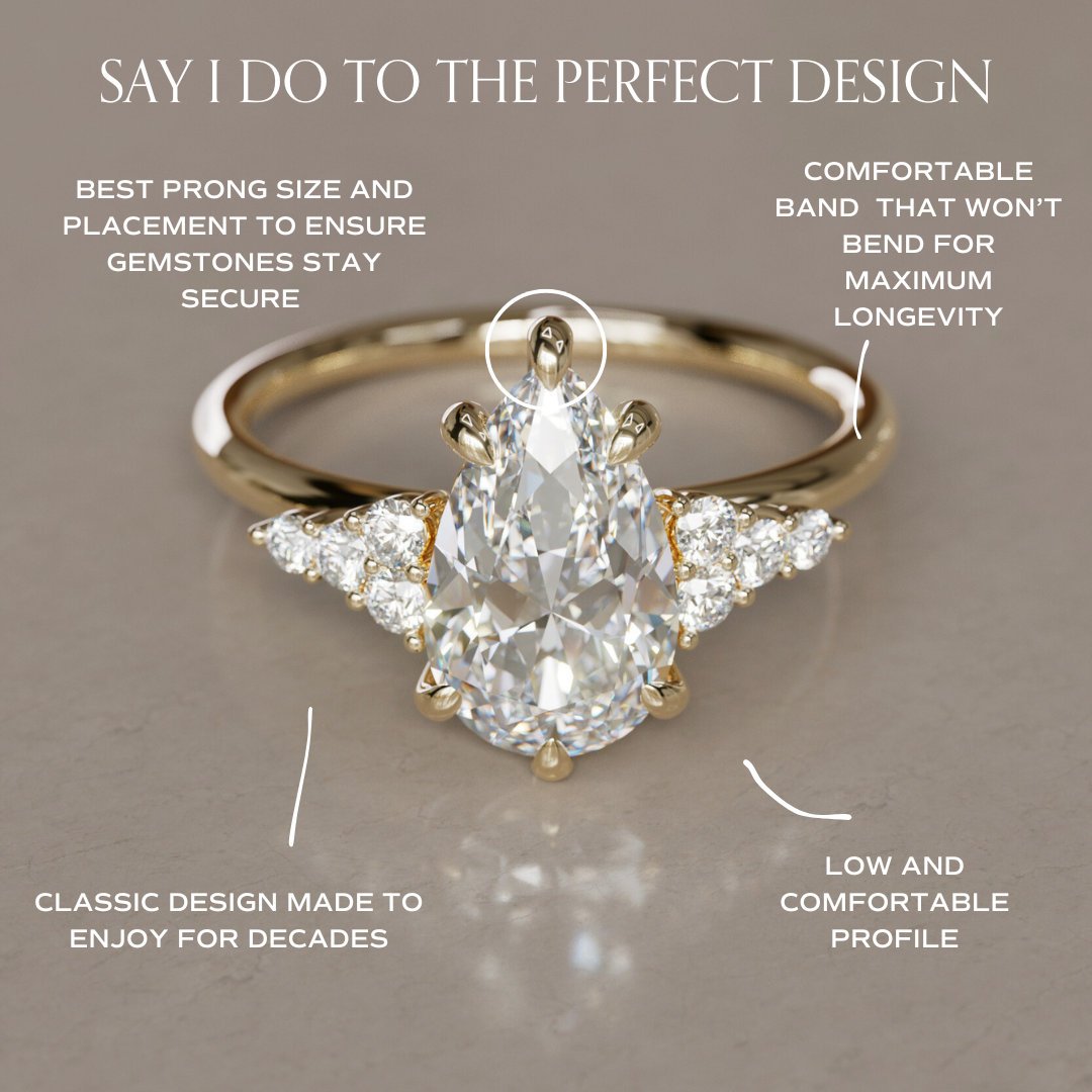 Juniper Pear Lab Diamond Engagement Ring By Valley Rose