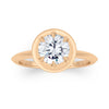 Knife Edge Round Lab Diamond Solitaire Alternative Engagement Ring By Valley Rose