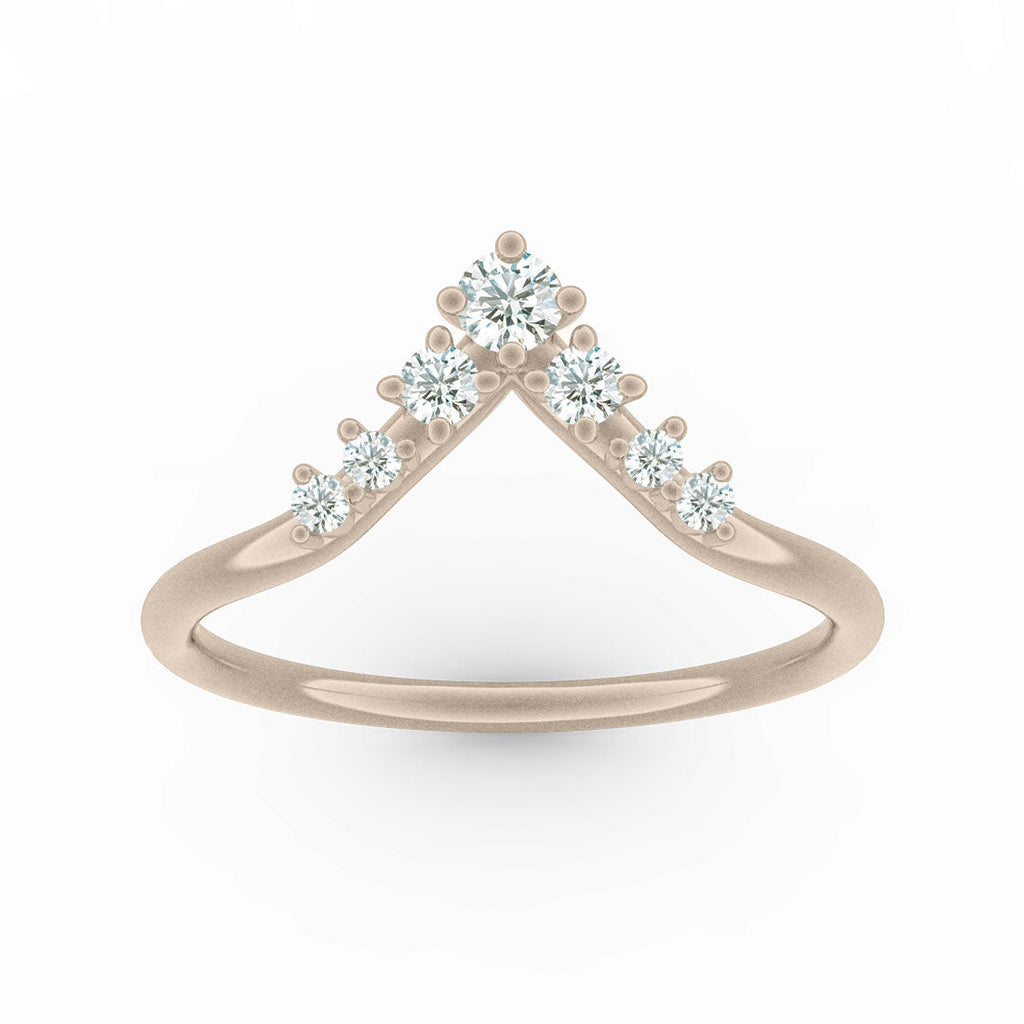 Lab Diamond Stacked Ethical Wedding Ring By Valley Rose
