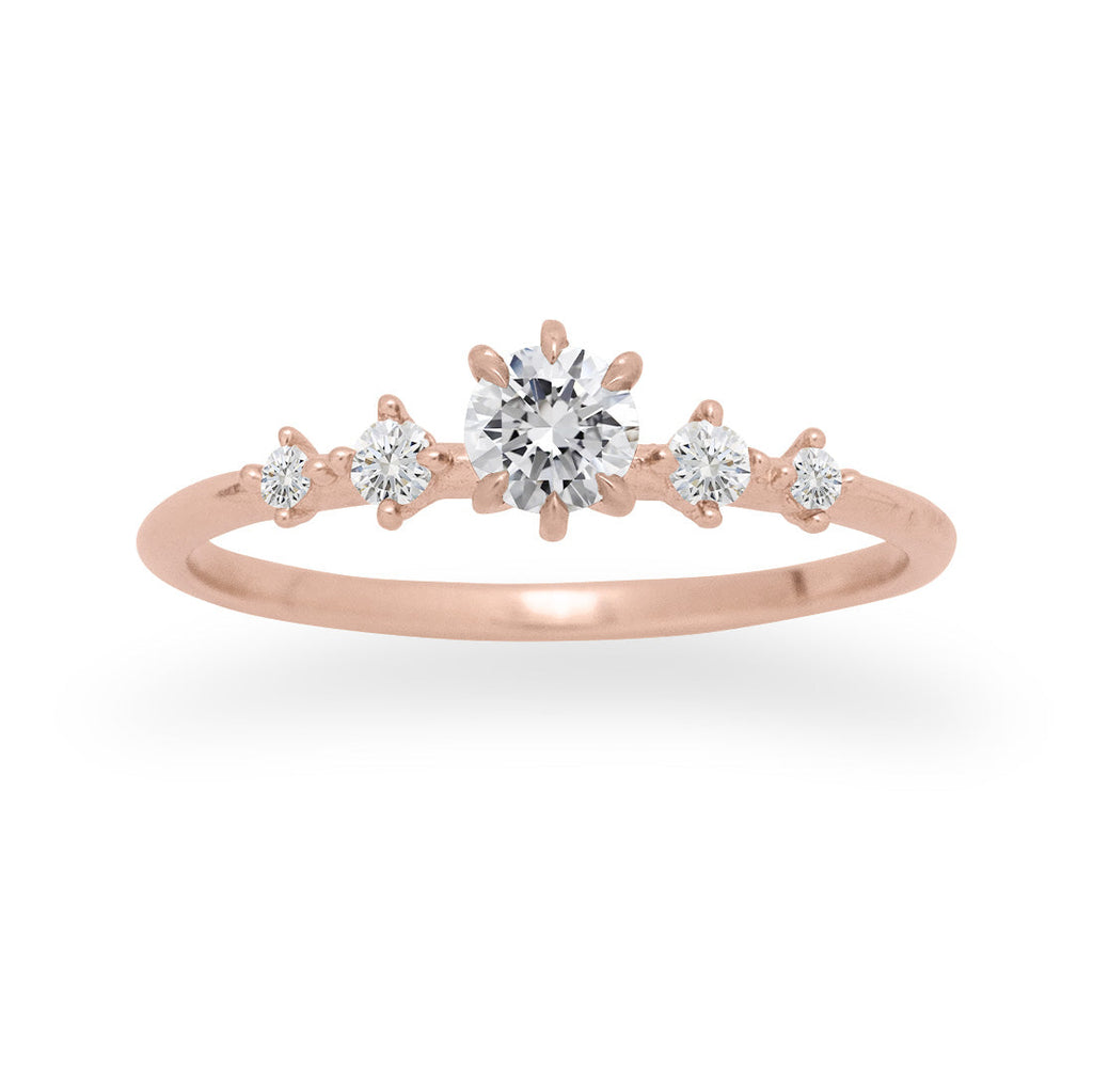 Lab Grown or Recycled Diamond Celestial Engagement Ring By Valley Rose