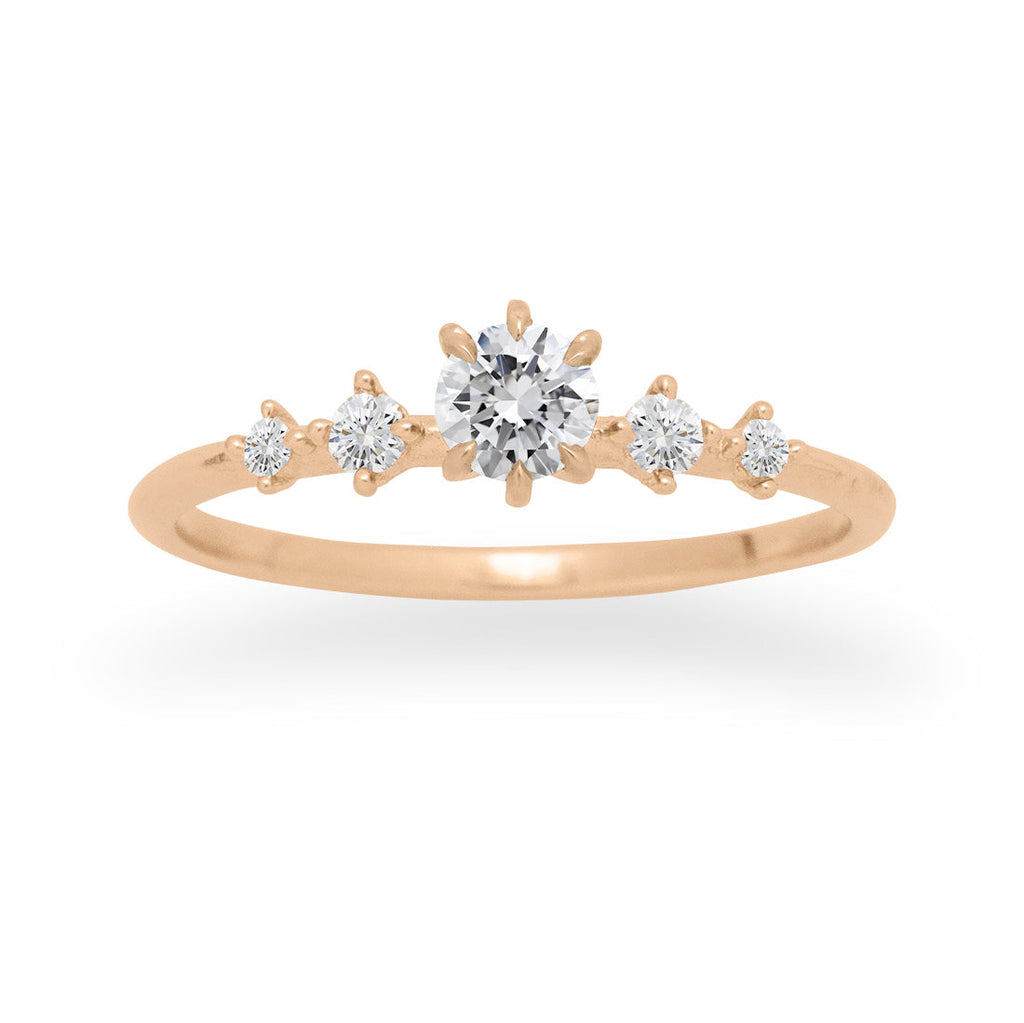 Lab Grown or Recycled Diamond Celestial Engagement Ring By Valley Rose
