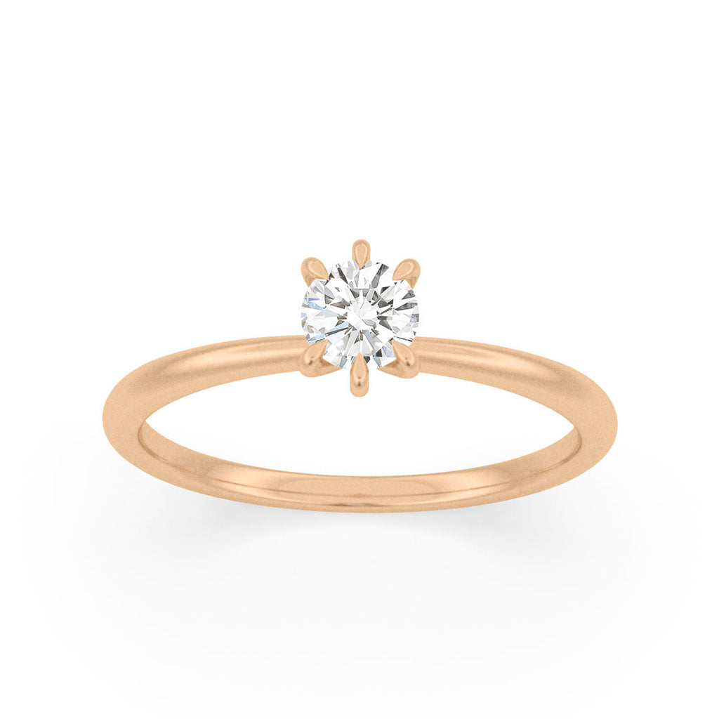Lab or Recycled Diamond Solitaire Ethical Engagement Ring By Valley Rose