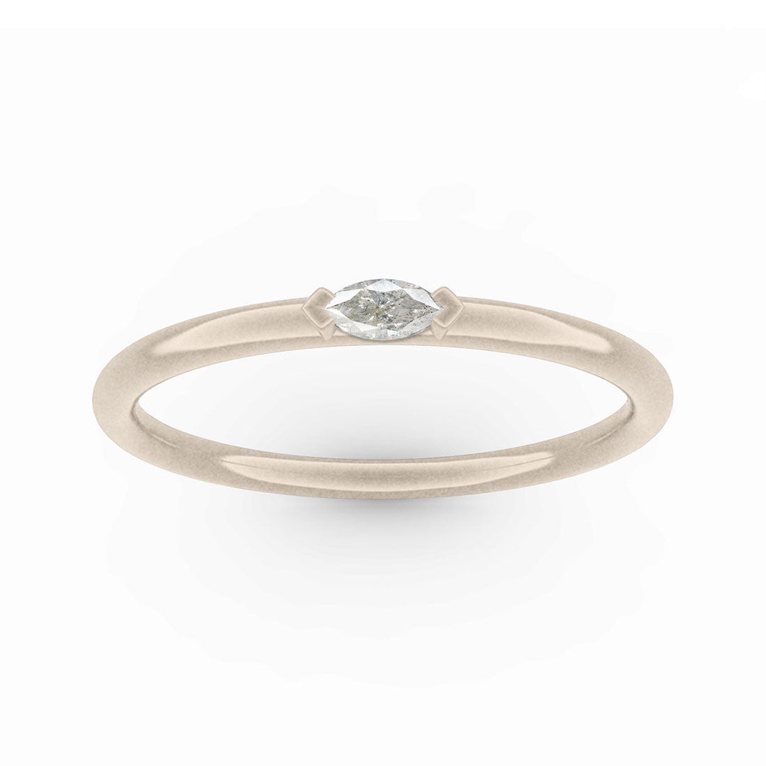 Marquise Diamond Dainty Stacking Gold Ring By Valley Rose
