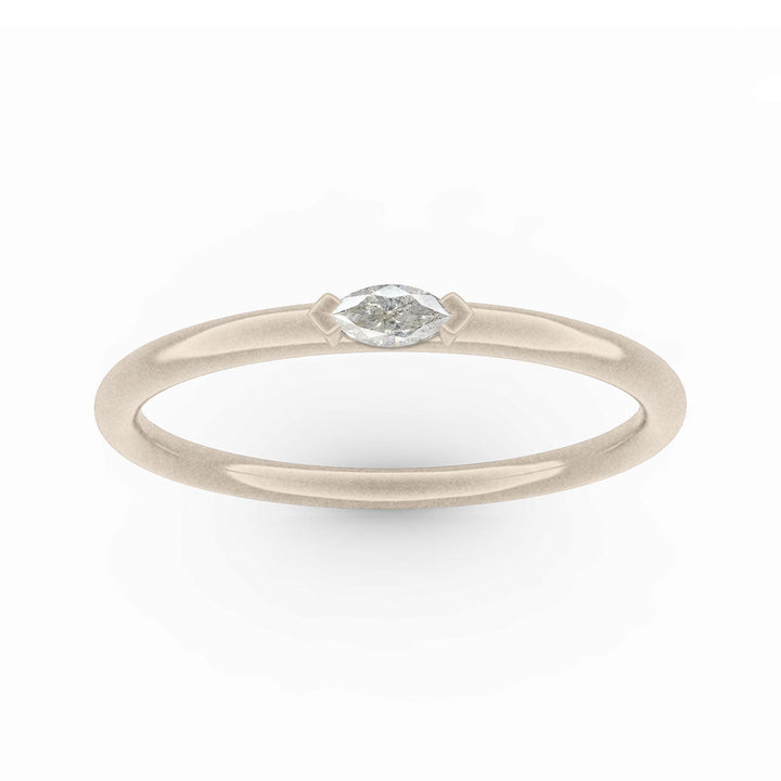 Marquise Diamond Dainty Stacking Gold Ring By Valley Rose