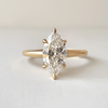 Marquise Lab Diamond Ethical Engagement Ring - Solitaire By Valley Rose