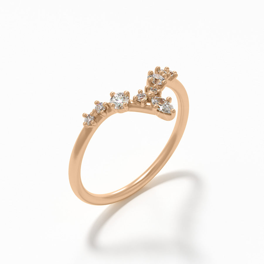 Marquise Lab Diamond Stacked Ethical Wedding Ring By Valley Rose