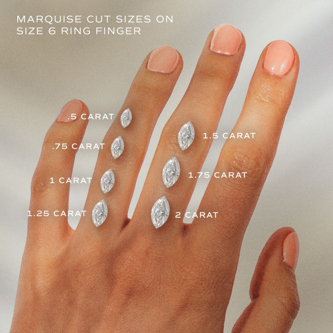 Celria Marquise Lab Diamond Fantasy Engagement Ring Nature Inspired with Leaves