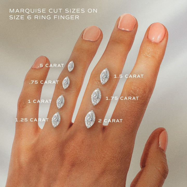 Celria Marquise Lab Diamond Fantasy Engagement Ring Nature Inspired with Leaves
