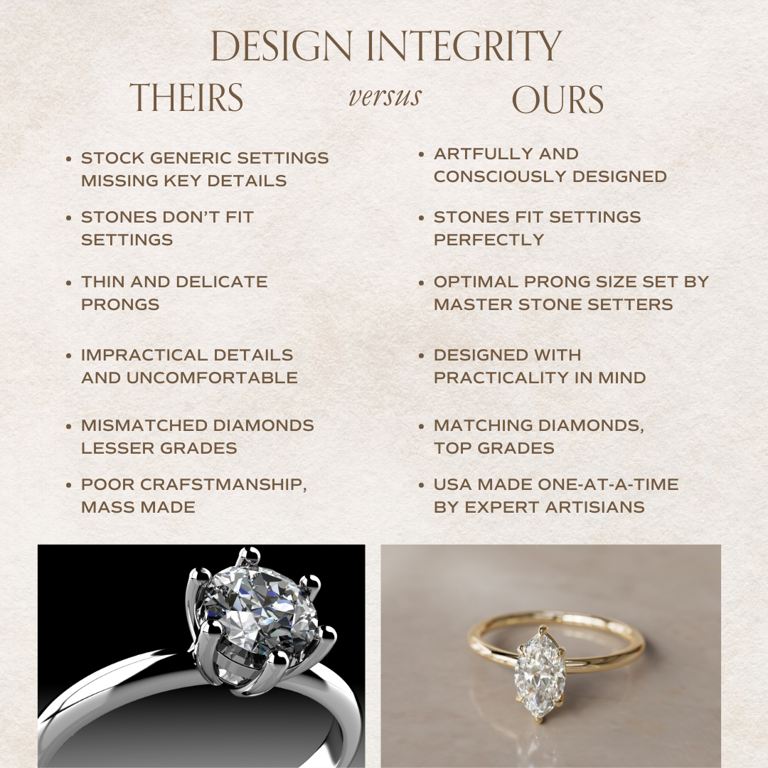 Modern Minimal Marquise Lab Created Diamond Ethical Engagement Ring Solitaire By Valley Rose