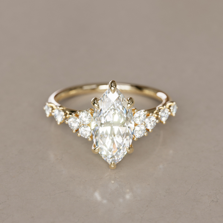 Fairytale Engagement Ring with Unique Marquise Diamond By Valley Rose