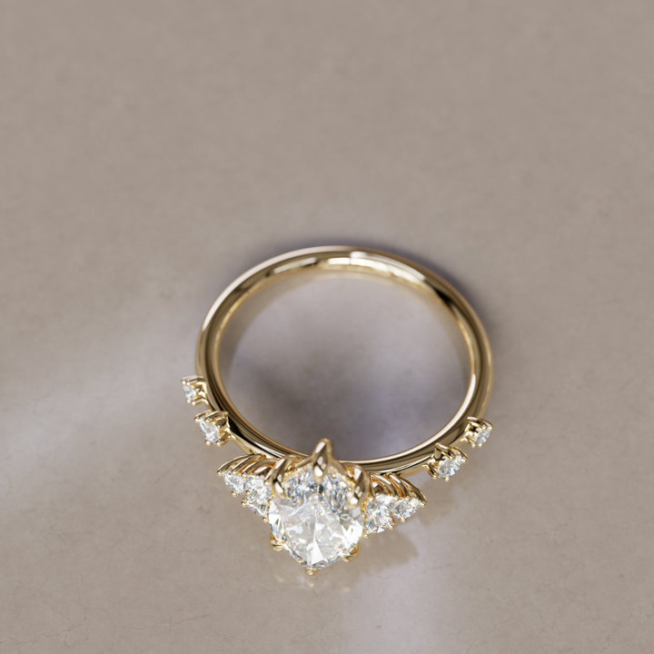 Fairytale Engagement Ring with Unique Marquise Diamond By Valley Rose