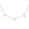 Australian Opal Charm Gold Fringe Necklace By Valley Rose Ethical Jewelry