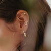 Champagne Diamond Gold Clicker Hoops, Orion's Belt Constellation By Valley Rose Ethical Jewelry