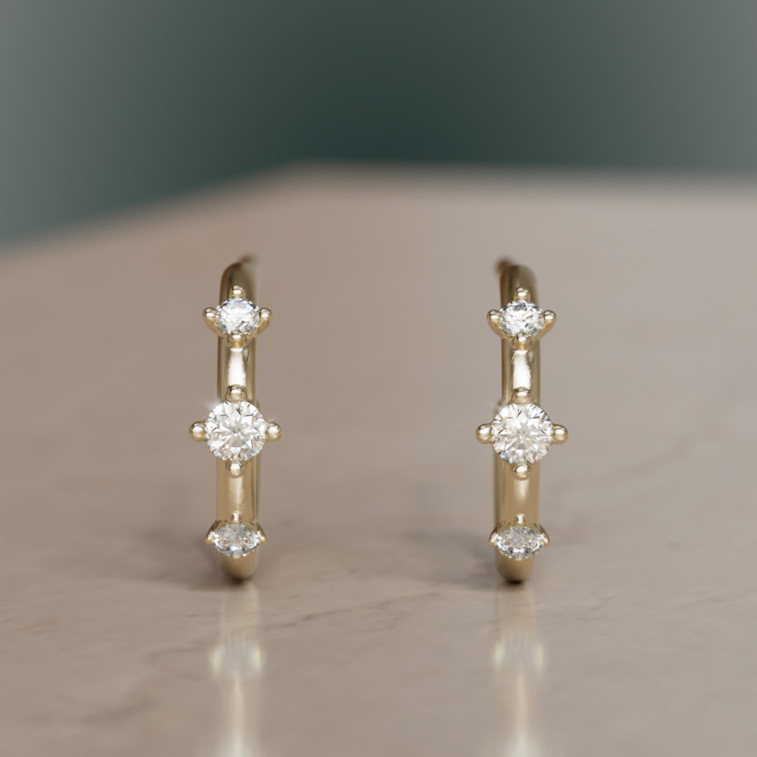 Orion's Bælte Øreringe, Diamant