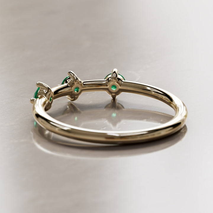 Orion's Belt Ring, Emerald, .30Cts