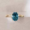 Oval Blue Sapphire Engagement Ring Solitaire By Valley Rose