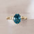 Brisa Oval Blue Sapphire Engagement Ring, Setting Only