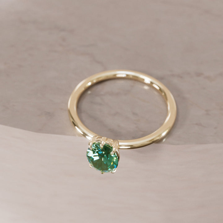 Oval Green Sapphire Engagement Ring Solitaire By Valley Rose