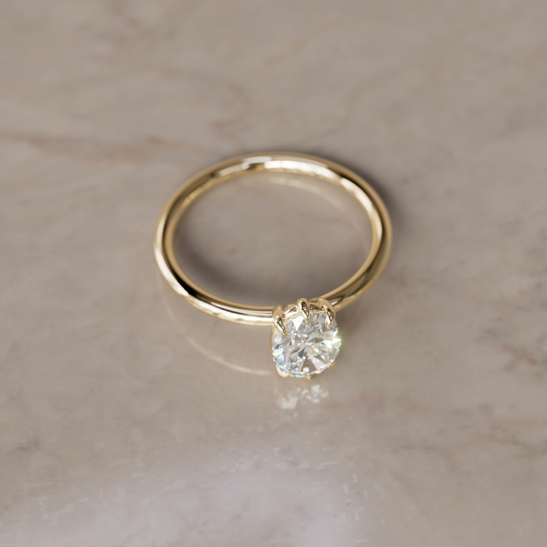 Oval Shape Lab Diamond Ethical Engagement Ring Solitaire By Valley Rose
