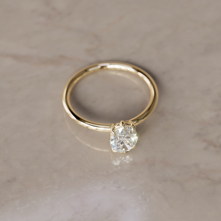 Oval Shape Lab Diamond Ethical Engagement Ring Solitaire By Valley Rose