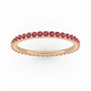 Garnet Eternity Ring, Gold Wedding Stacking Band By Valley Rose Ethical Jewelry