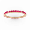 Pink Ruby Eternity Ring, Gold Wedding Stacking Band By Valley Rose Ethical Jewelry