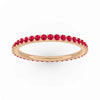 Red Ruby Eternity Ring, Gold Wedding Stacking Band By Valley Rose Ethical Jewelry