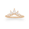 Pear Diamond Crown Ring - Stacked Wedding Ring Halo By Valley Rose