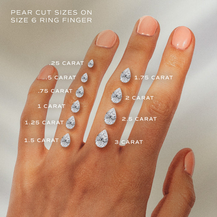 Pear Diamond Crown Ring - Stacked Wedding Ring Halo By Valley Rose