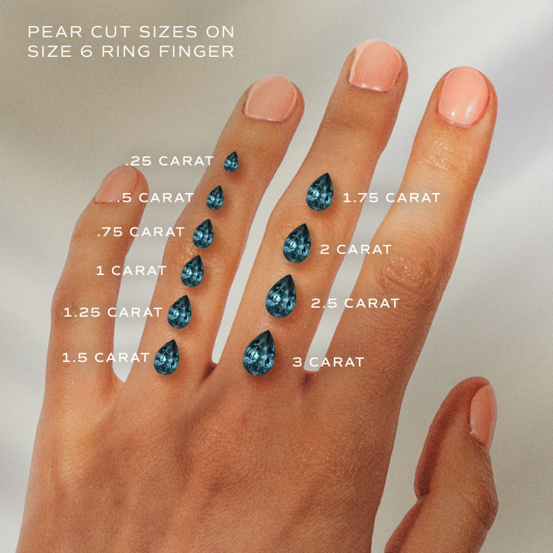 Phaedra Pear Lab Diamond Einzigartiger Verlobungsring Naturinspiriert