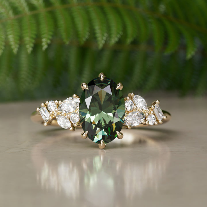 Phaedra Oval Laboratoriediamant Unik Forlovelsesring Naturinspirert