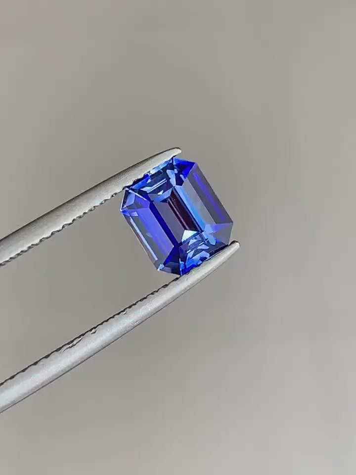 1.60 Ct Ct Emerald Cut Blue Sapphire, 7.0mm x 6.0mm x 3.8mm