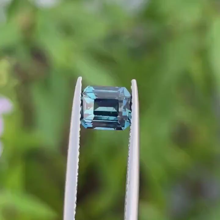 1.51 Ct Ct Emerald Cut Blue Sapphire, 6.5mm x 5.5mm x 4.1mm