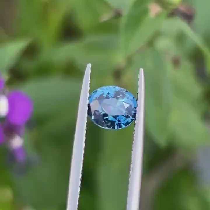 1.25 Ct Oval Cut Blue Sapphire,  6.5mm x 5.6mm x 4.0mm