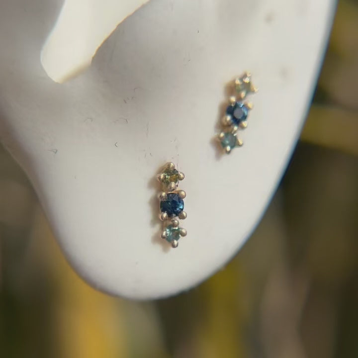 Thalia Earrings, Blue Ombre