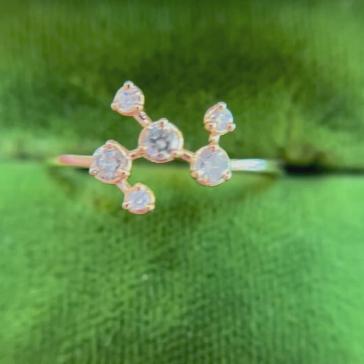 Anello Pleiadi, Diamante Sale e Pepe