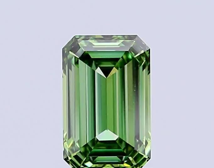Custom for Andrew: Astrid Engagement Ring in 14k Gold with Emerald Cut 1.14ct Green VVS2 Lab Diamond