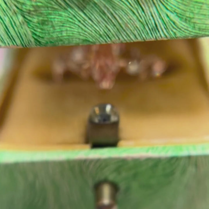 Rosewood Marquise Pink Lab Diamond Engagement Flower Ring Nature Inspired (Setting Only)