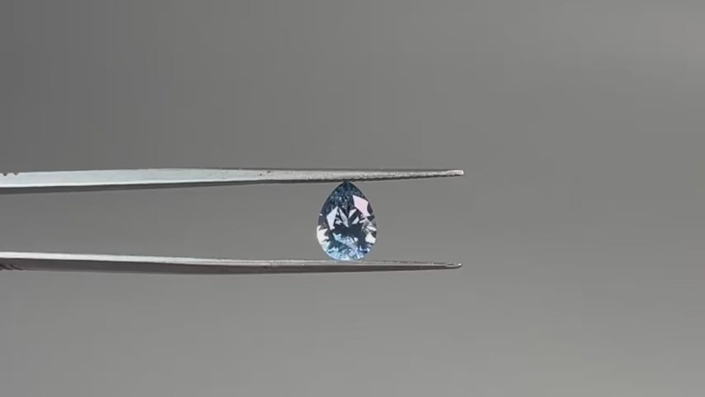 1.44 Ct Pear Cut Blue Montana Sapphire, 8.2mm × 6.0mm