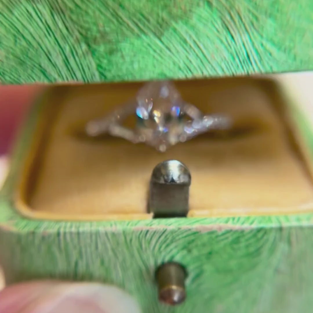 Faye Pear Lab Diamond Unique Fantasy Engagement Ring (Setting Only)