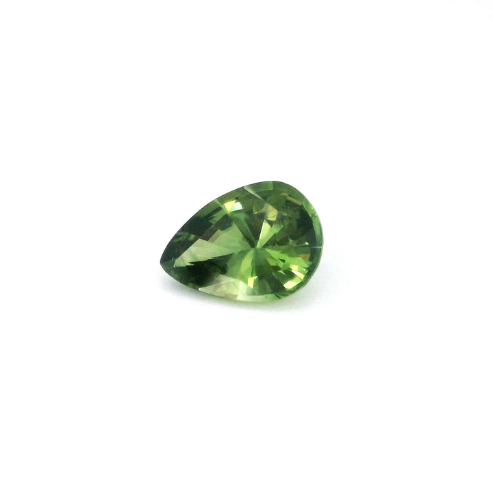 Унікальна обручка для заручин Delphine Pear Green Sapphire Fantasy (тільки основа)